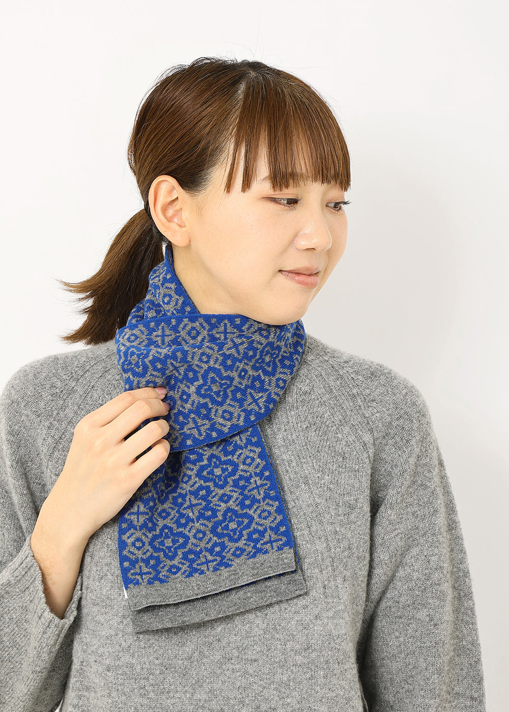 ブルー × グレー model:170cm