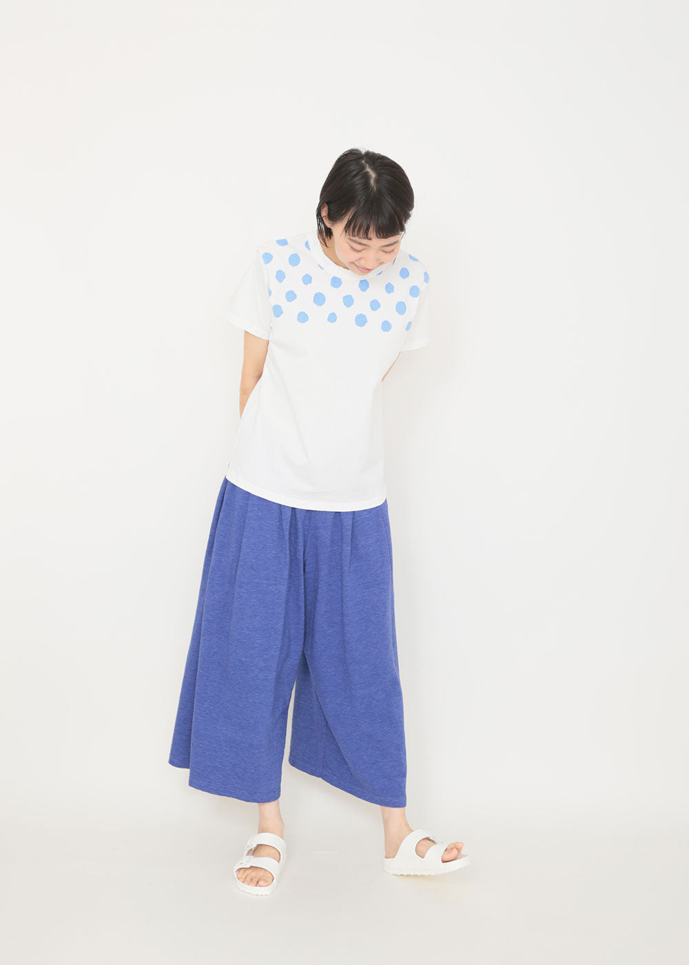 白 × サックス size2着用 model:170cm