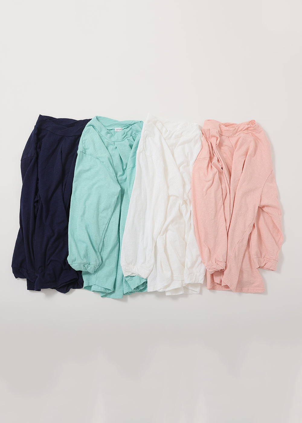 スラブコットン セミタートル 7分袖Tシャツ