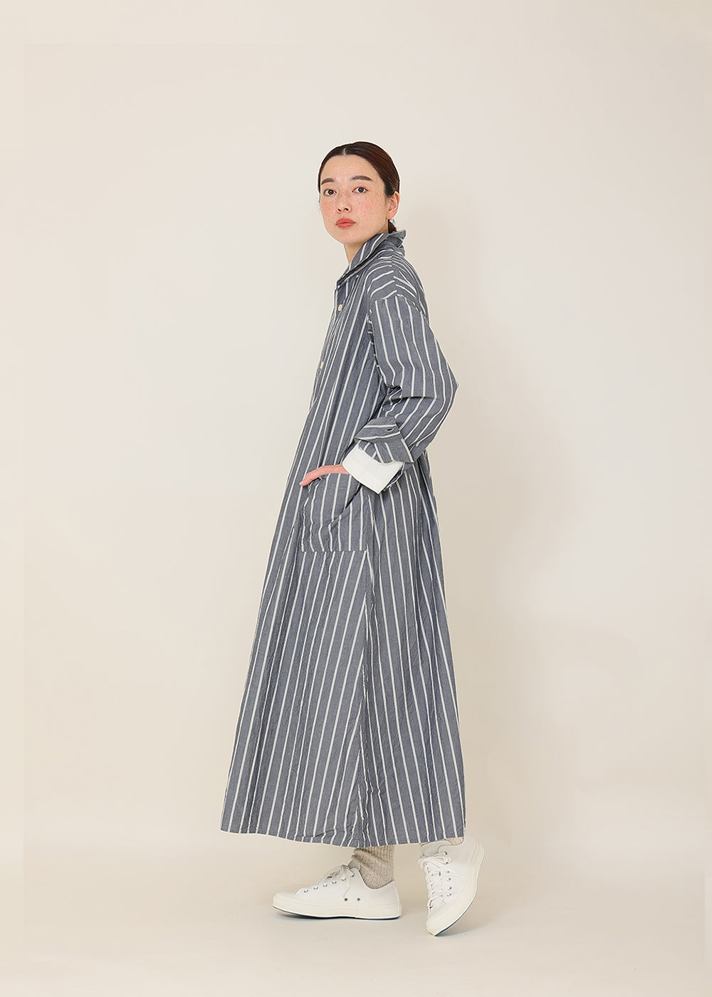 ネイビーストライプ model:164㎝