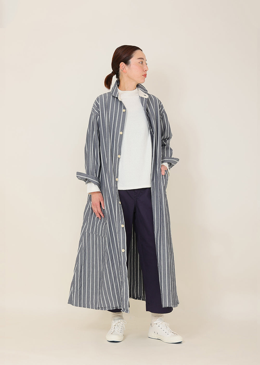 ネイビーストライプ model:164㎝