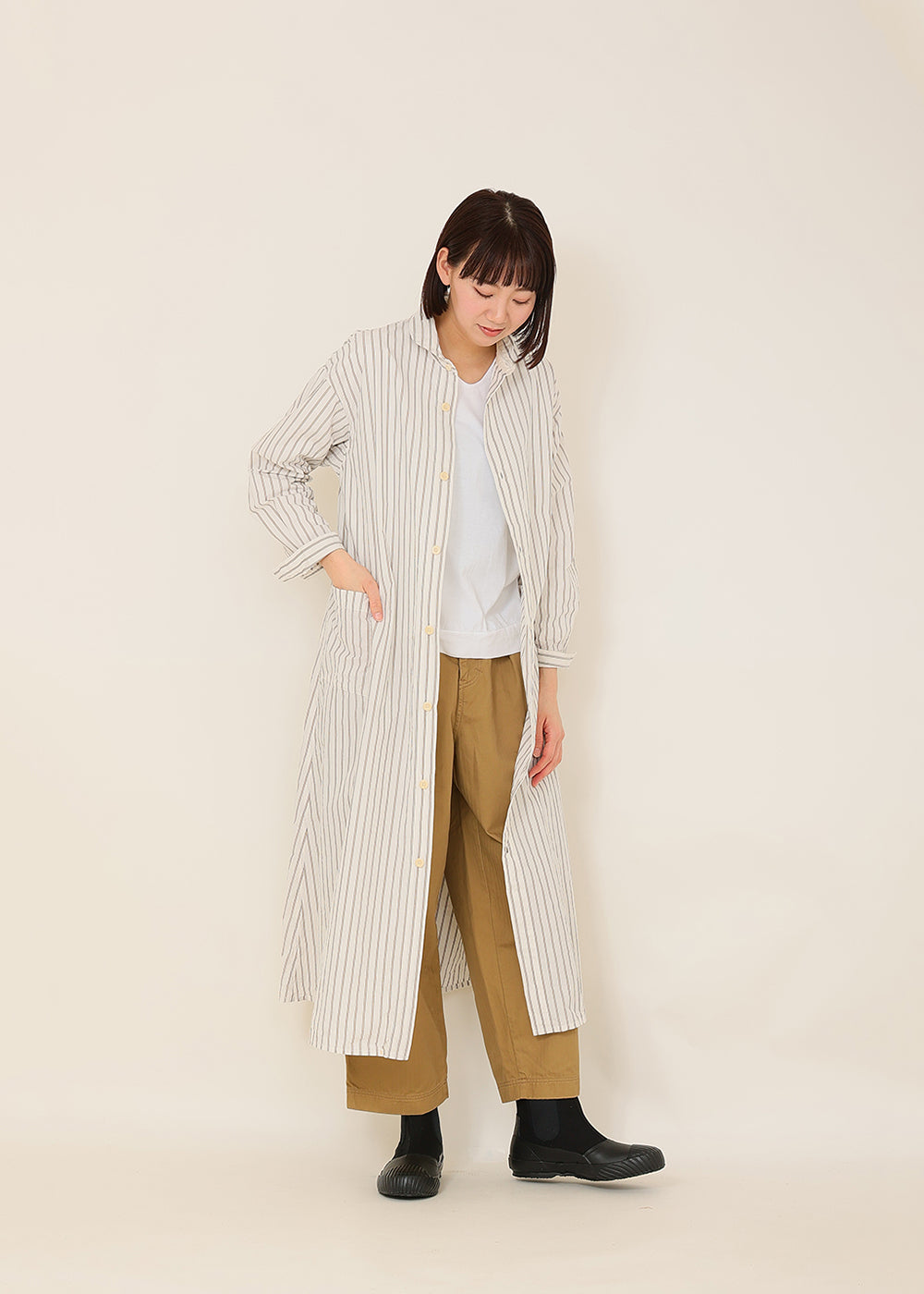 生成ストライプ model:170cm
