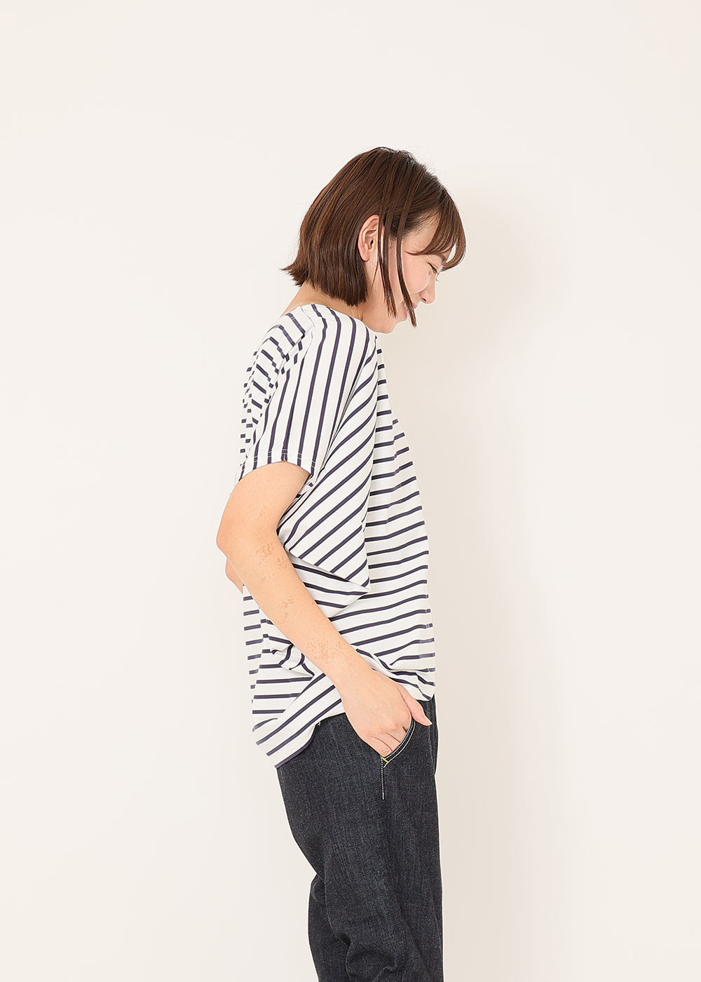 ホワイト×ネイビー model:170cm