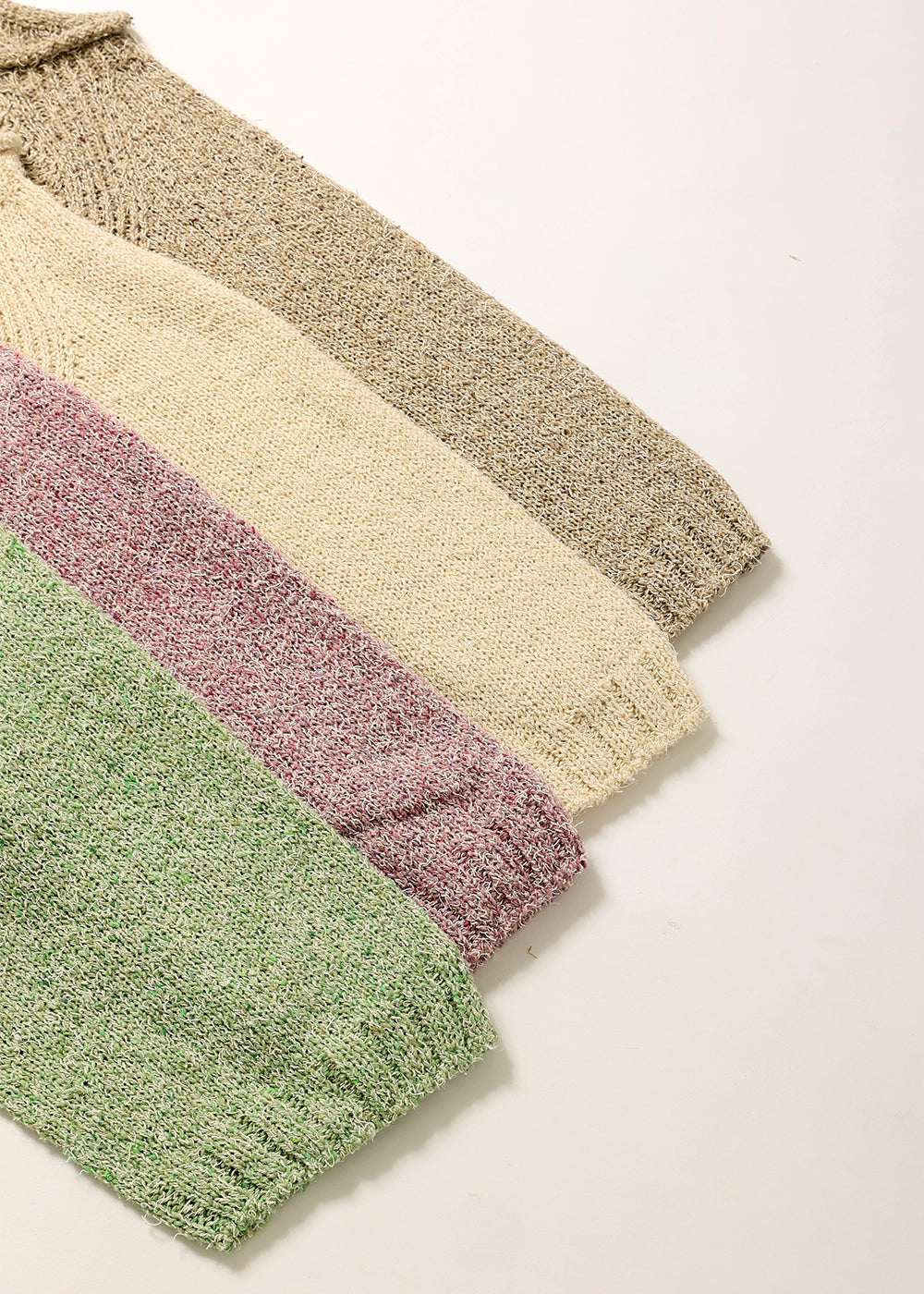 コットンリネンシルクネップ半袖ニット