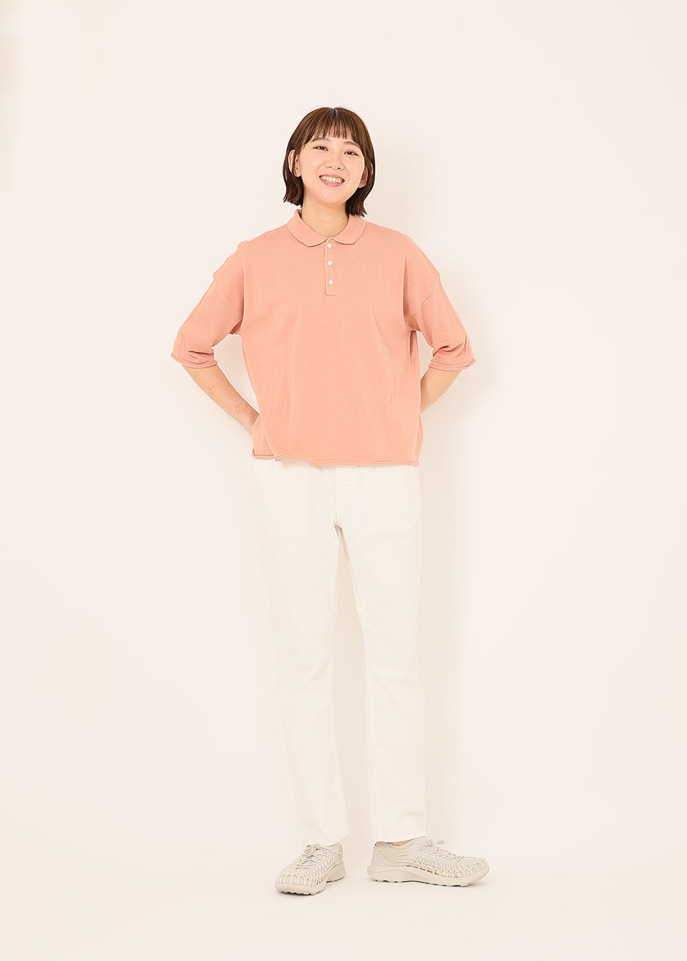 白 サイズ:L model:170㎝