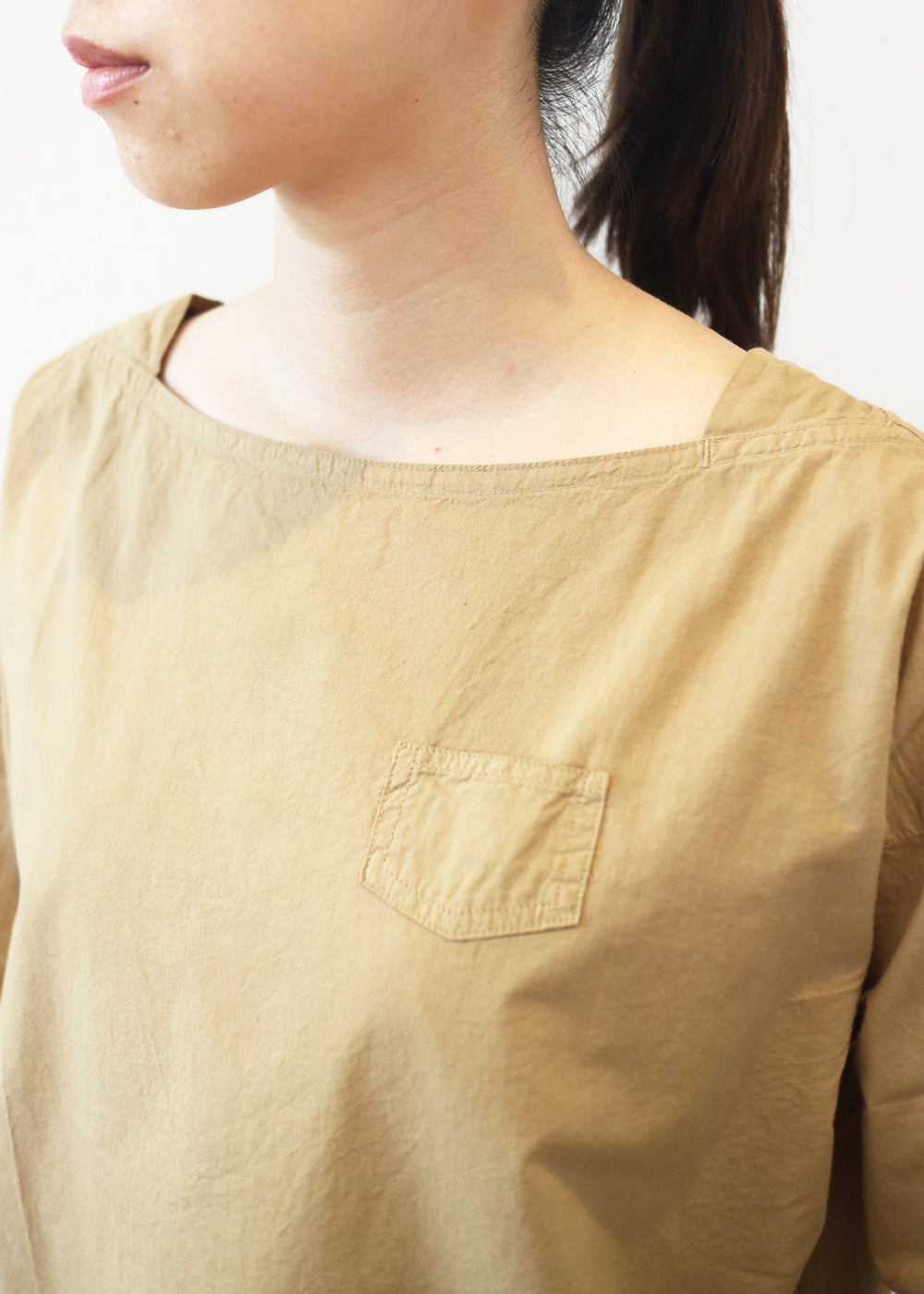 コットンクロス ボートネックP/O