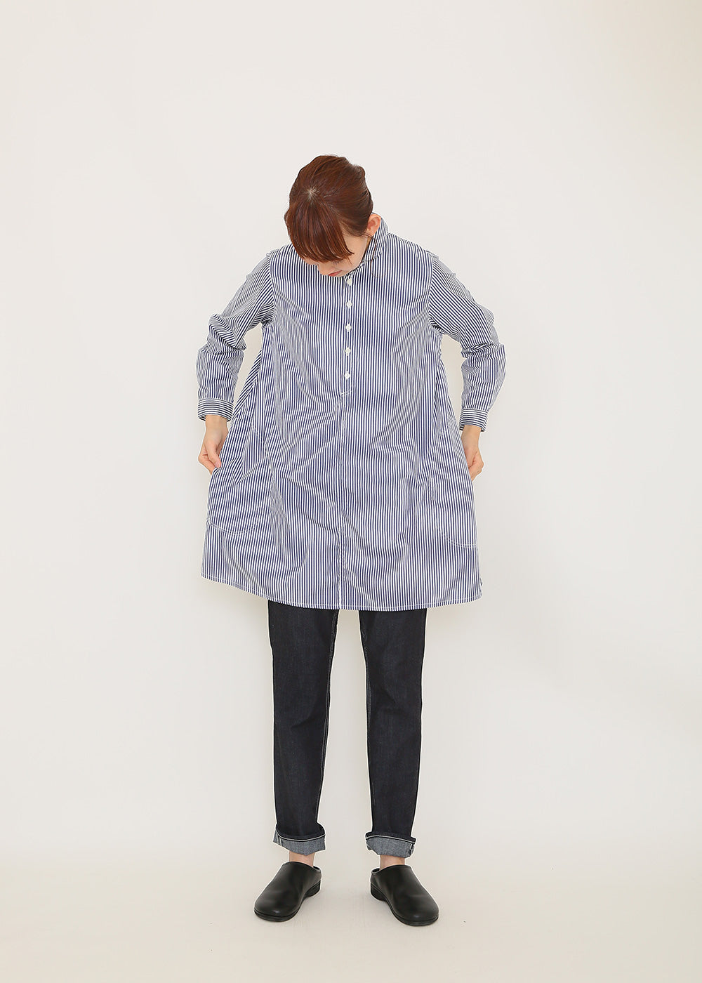 ネイビーストライプ　model：170cm