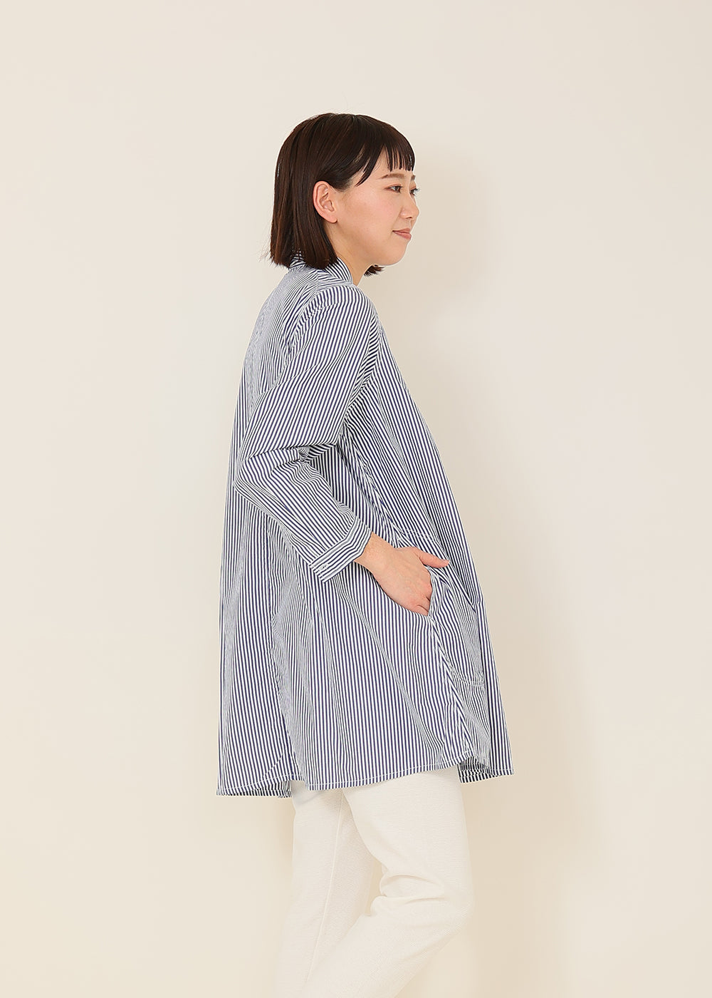 ネイビーストライプ　model：170cm