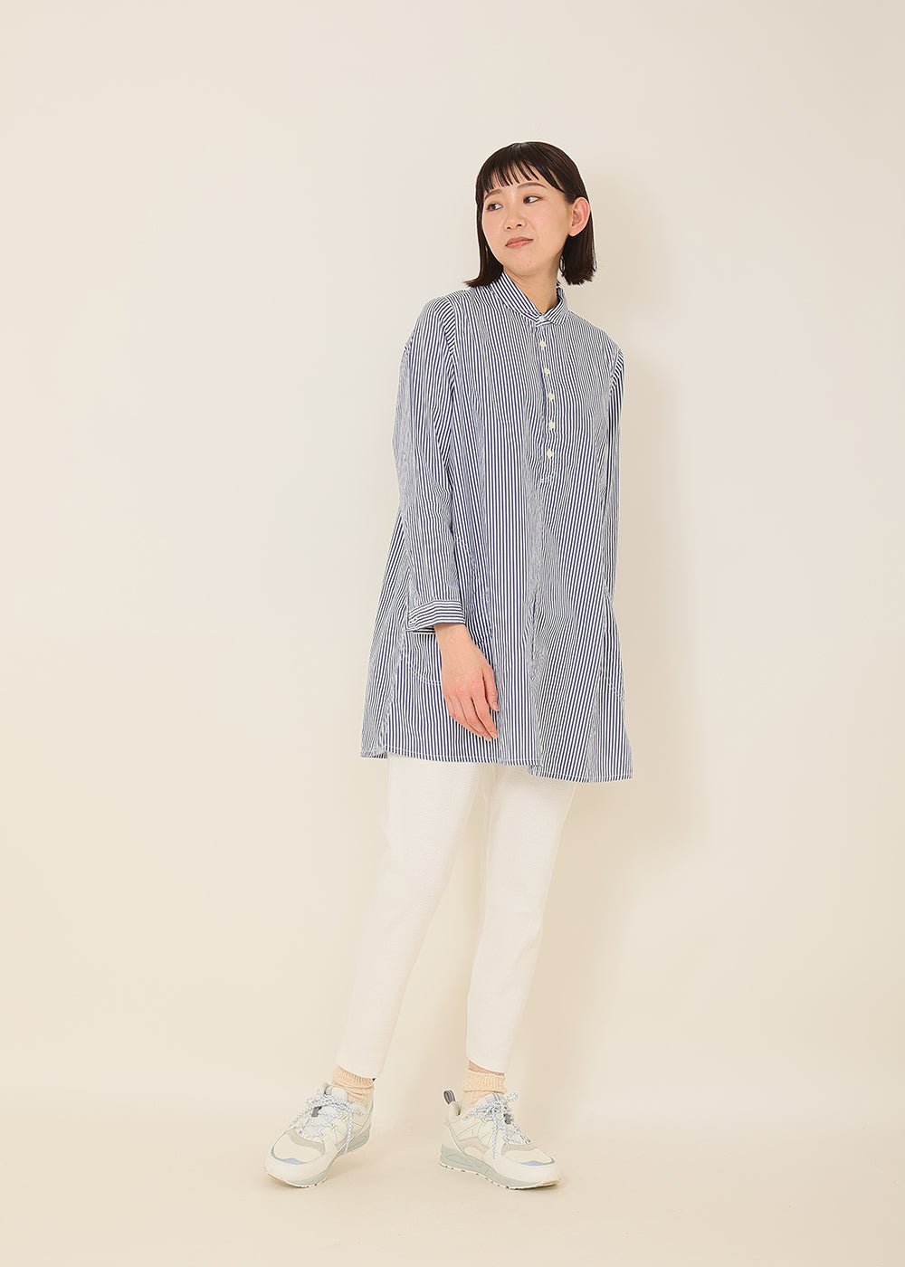ネイビーストライプ　model：170cm