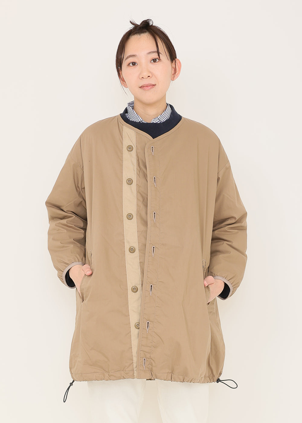 ベージュ　model：170cm