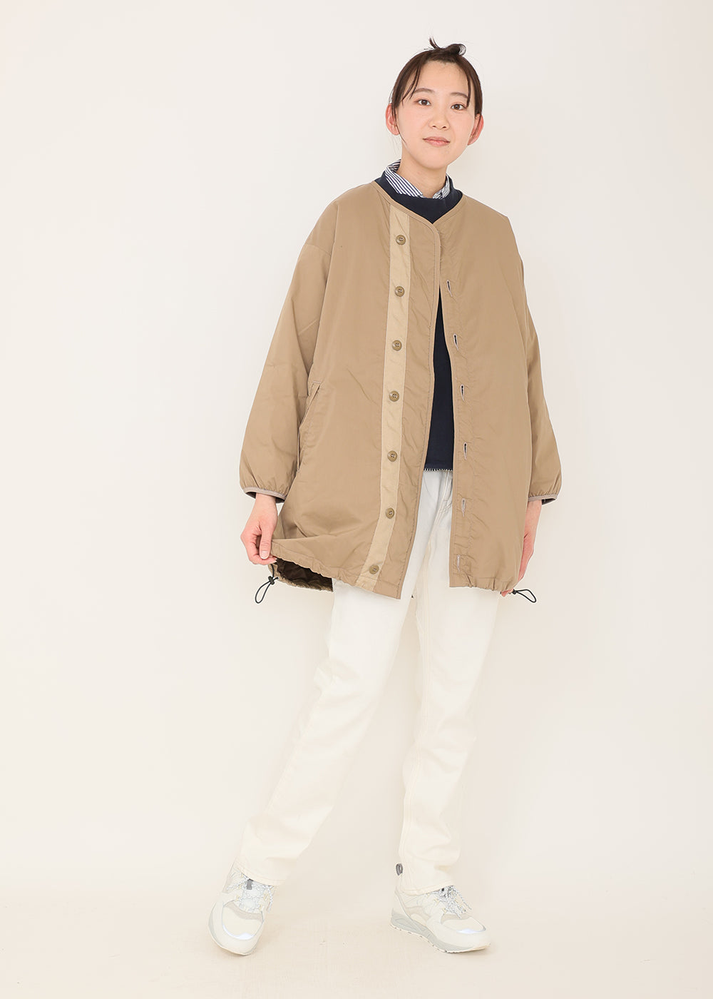 ベージュ　model：170cm