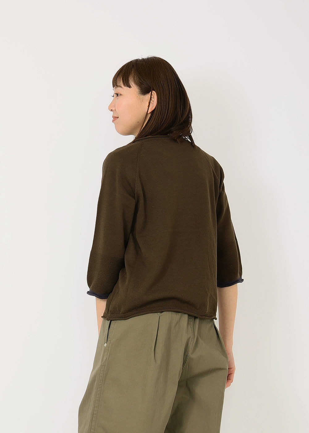 Dブラウン×ネイビー　model：170cm