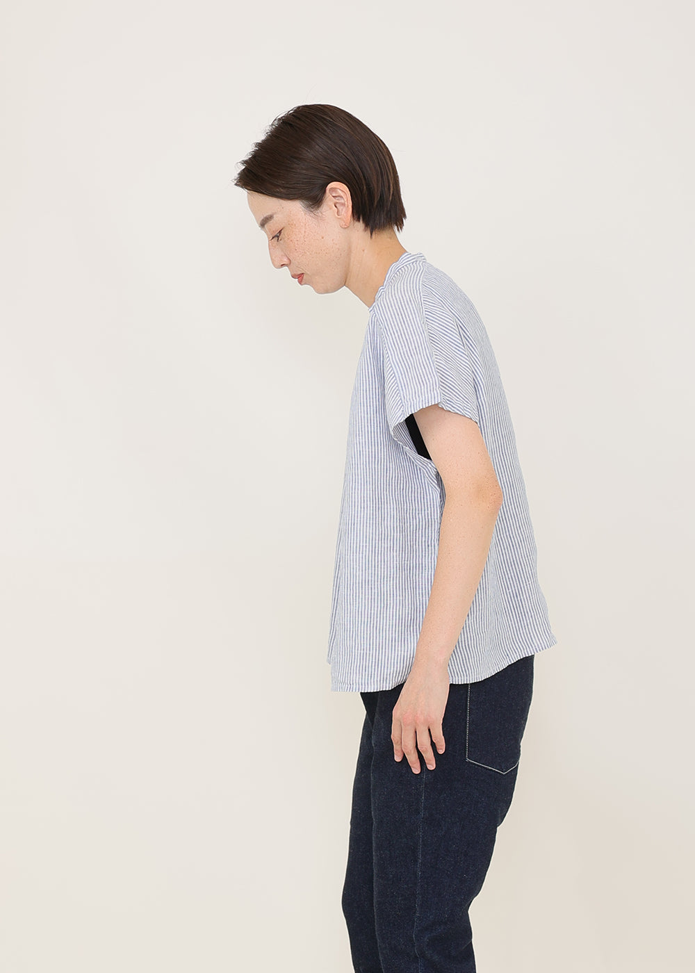 ネイビーストライプ　model：164cm
