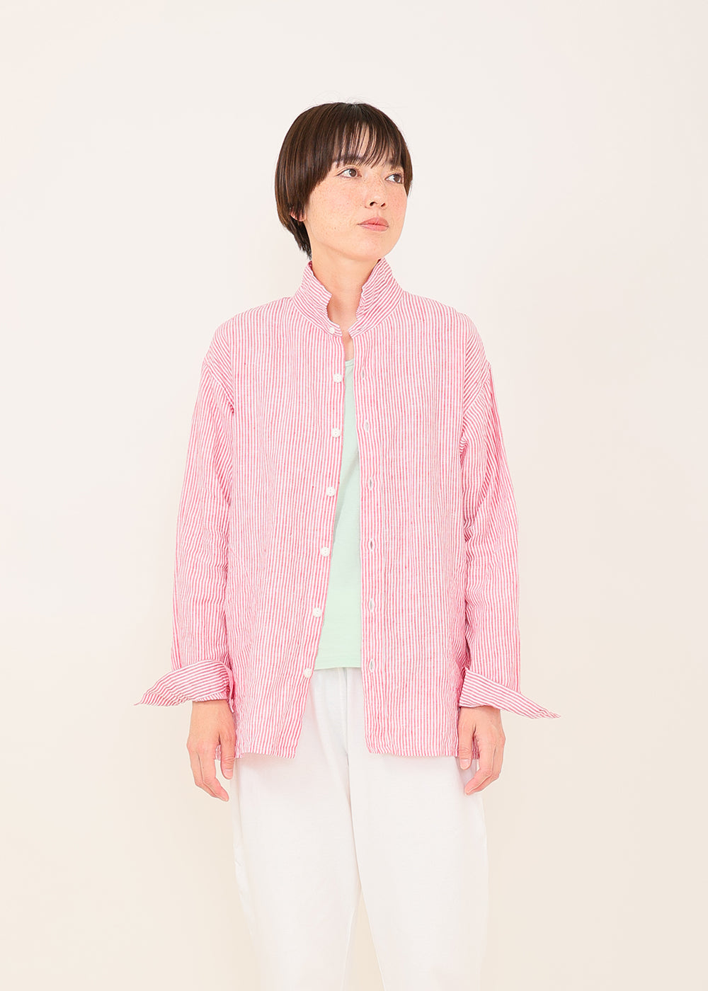 レッドストライプ　model：164cm