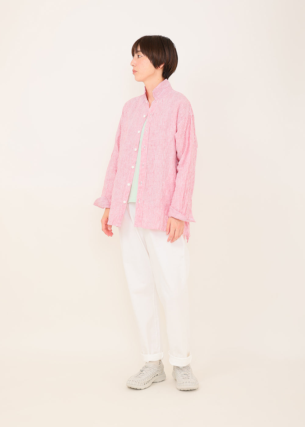 レッドストライプ　model：164cm
