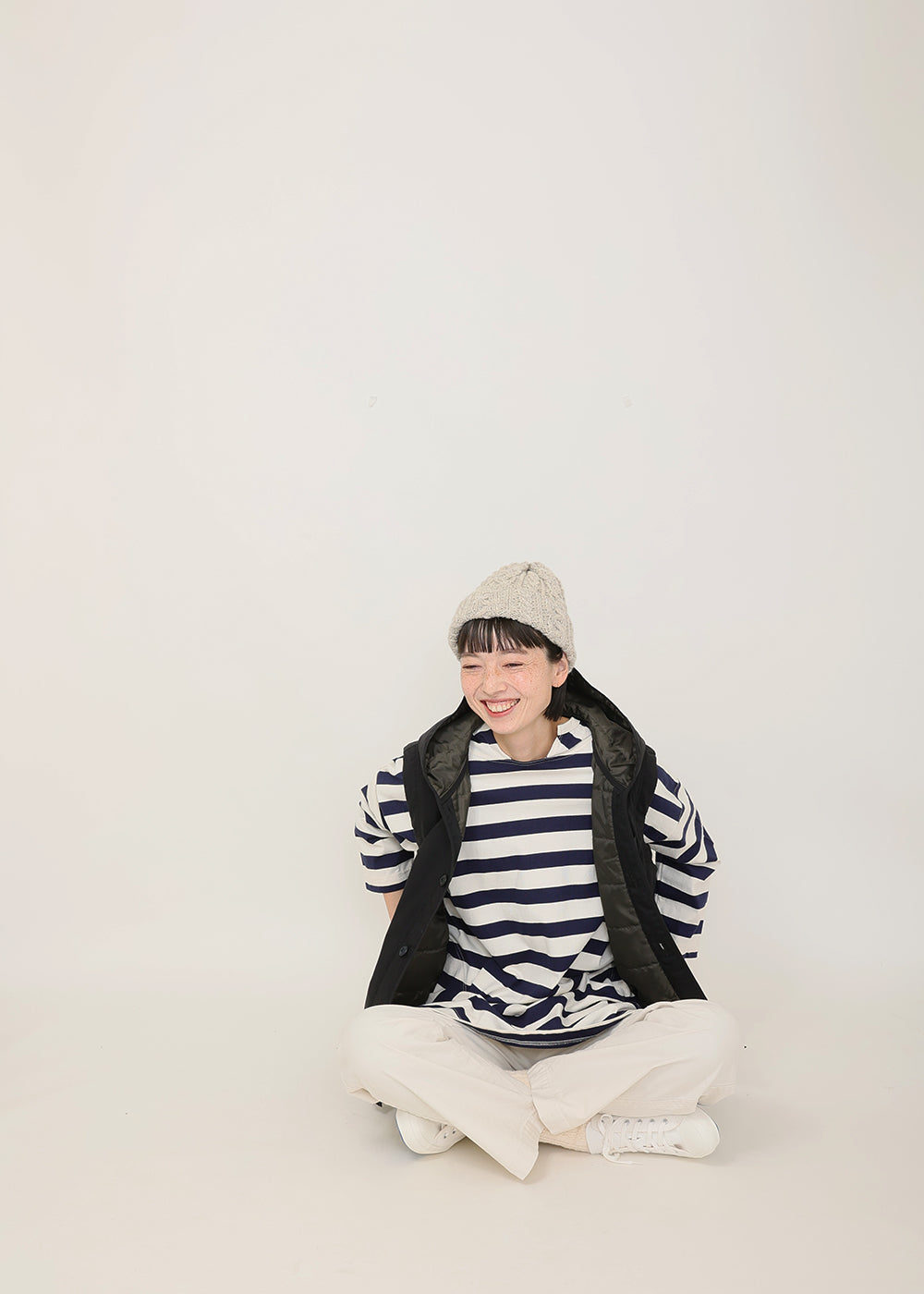 生成×ネイビー　model：164cm