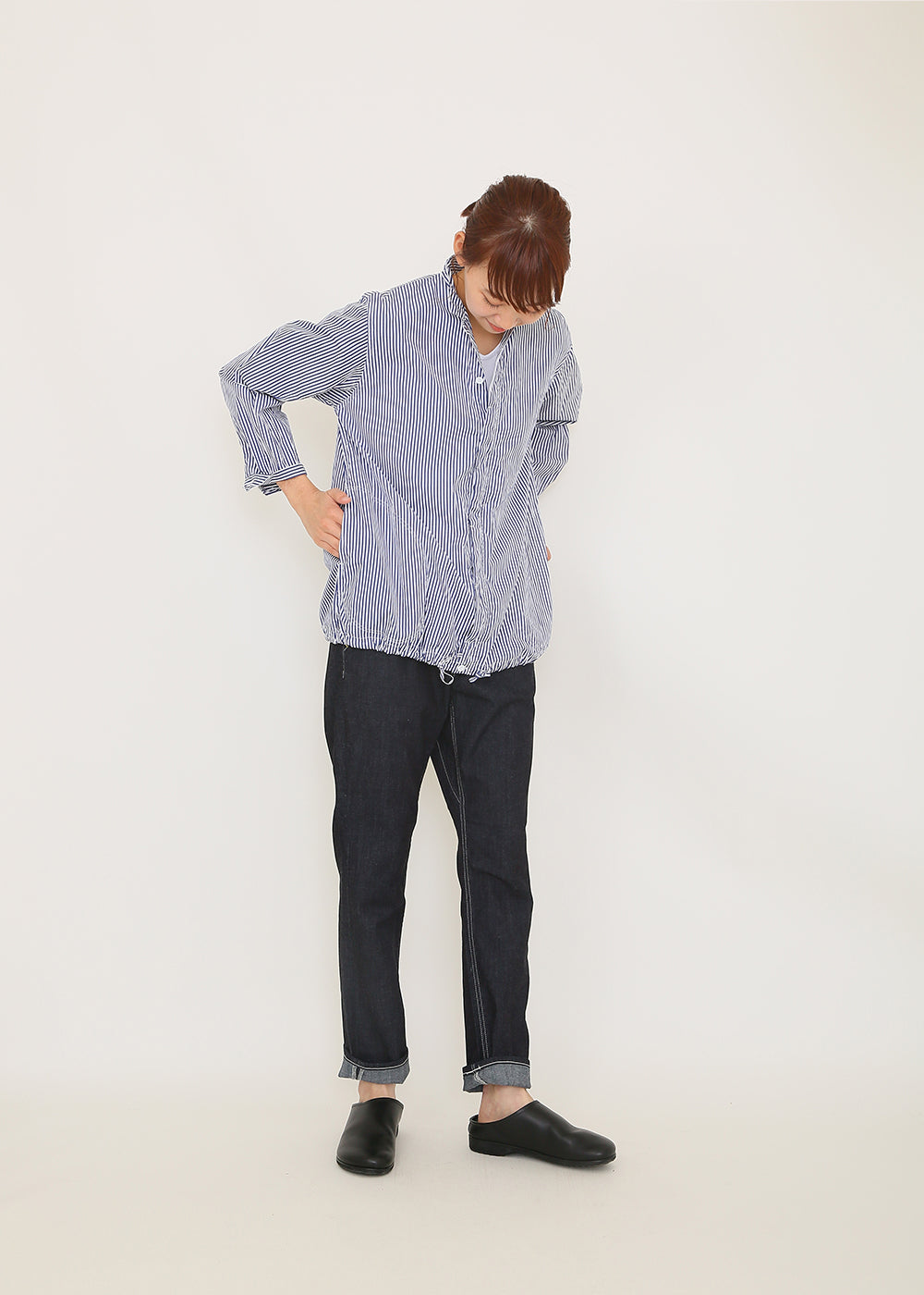 ネイビーストライプ　model：170cm