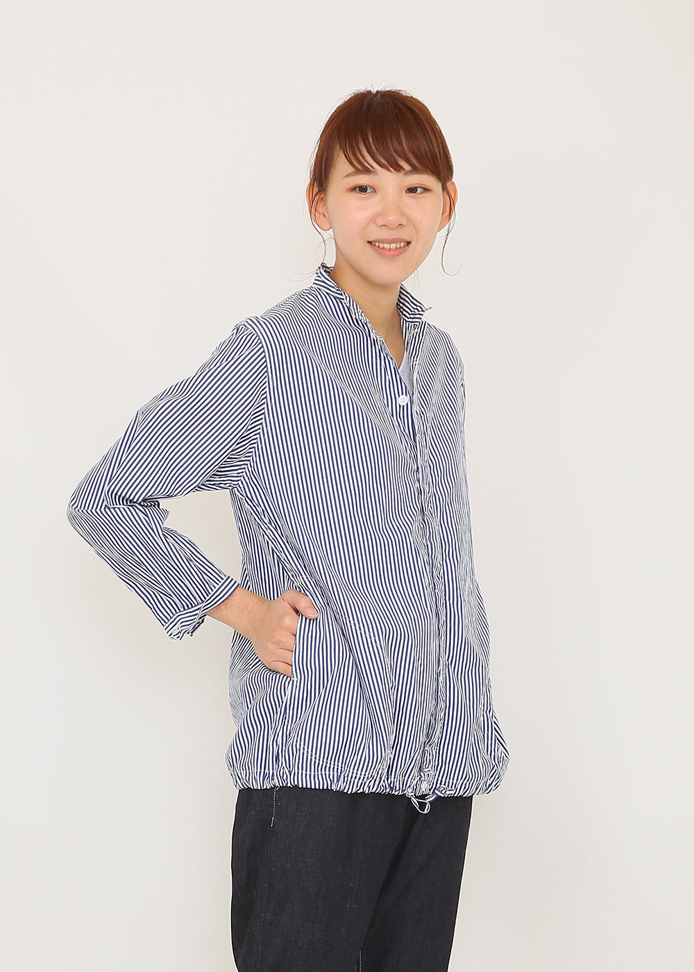 ネイビーストライプ　model：170cm