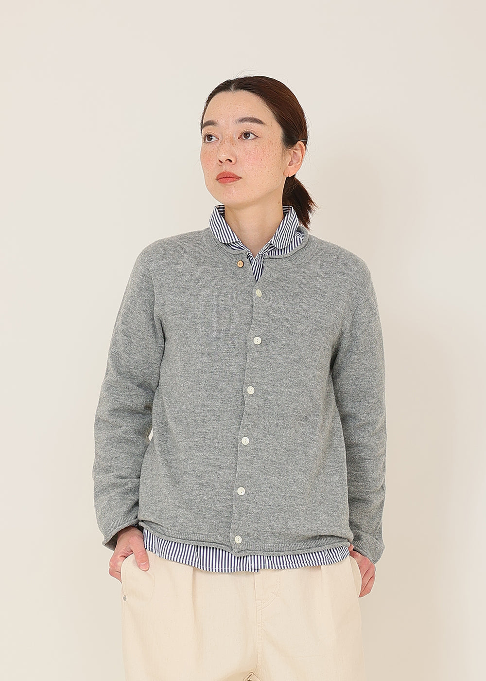 ネイビーストライプ　model：164cm