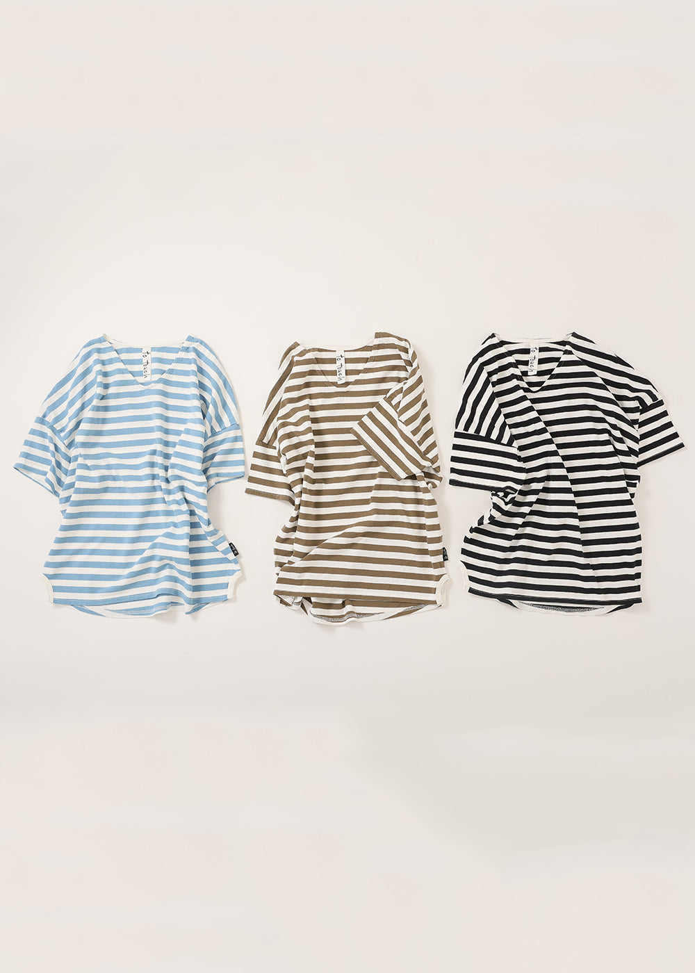 ドライコットン ボーダー ドロップTシャツ