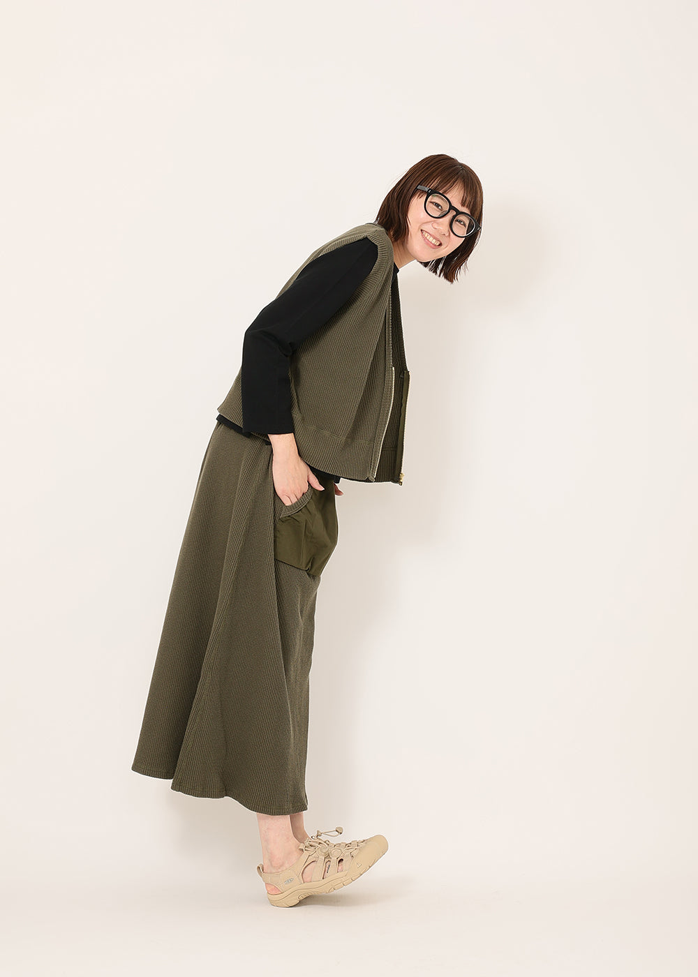 カーキ　model：170cm