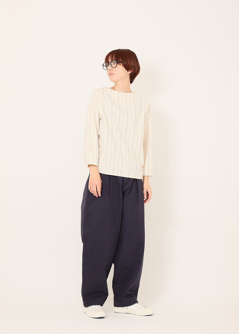 ネイビーストライプ　model：164cm