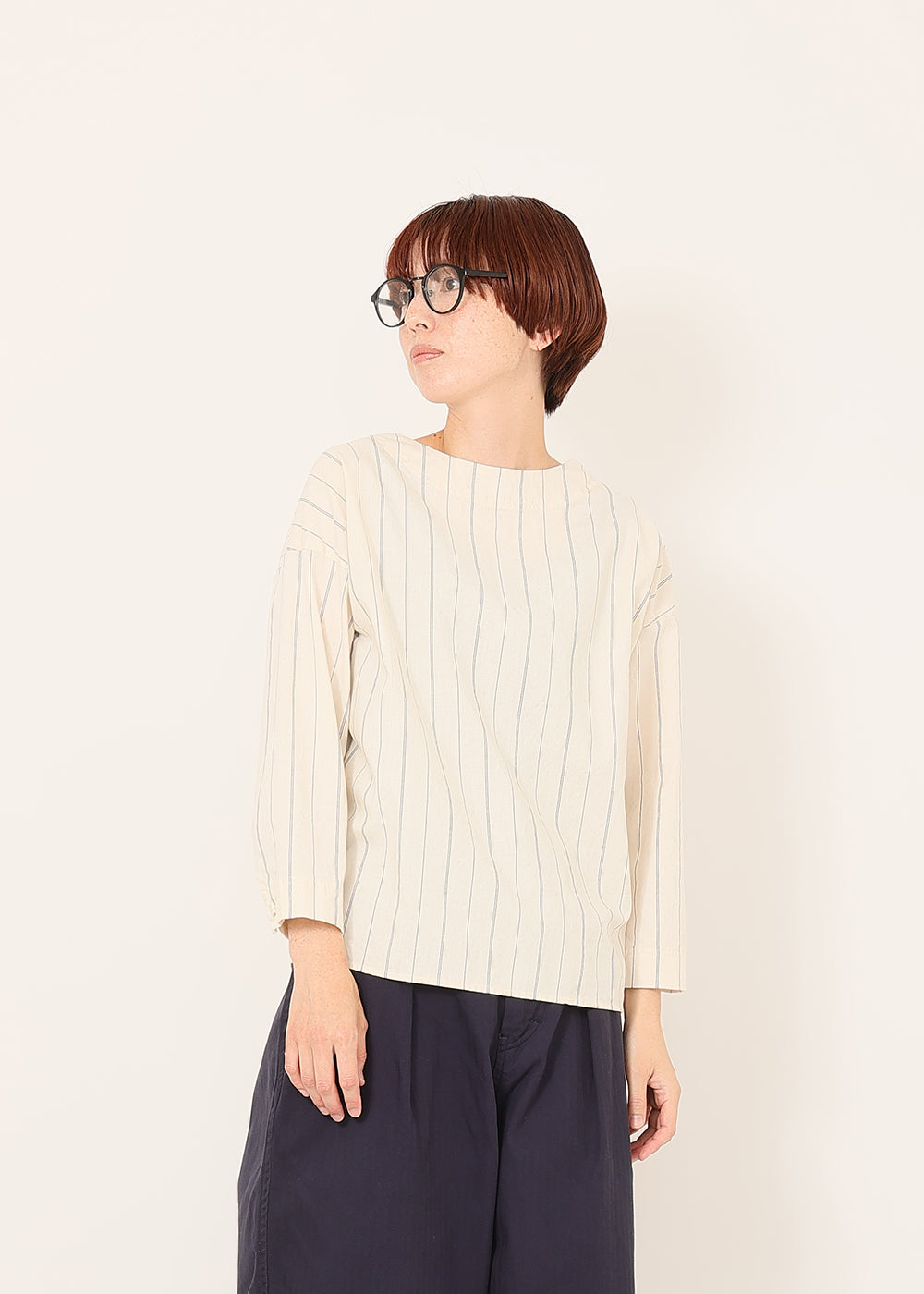 ネイビーストライプ　model：164cm