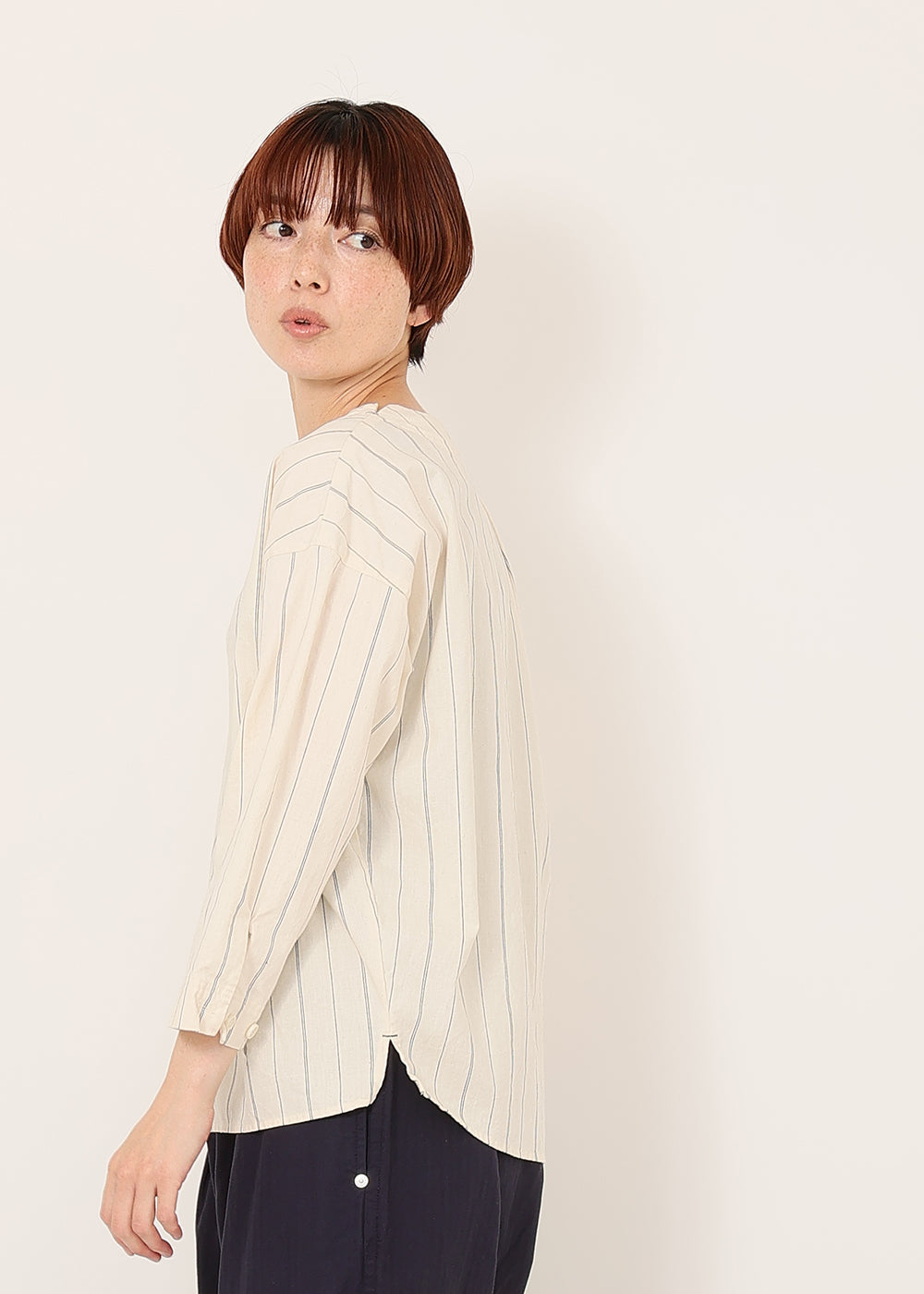 ネイビーストライプ　model：164cm