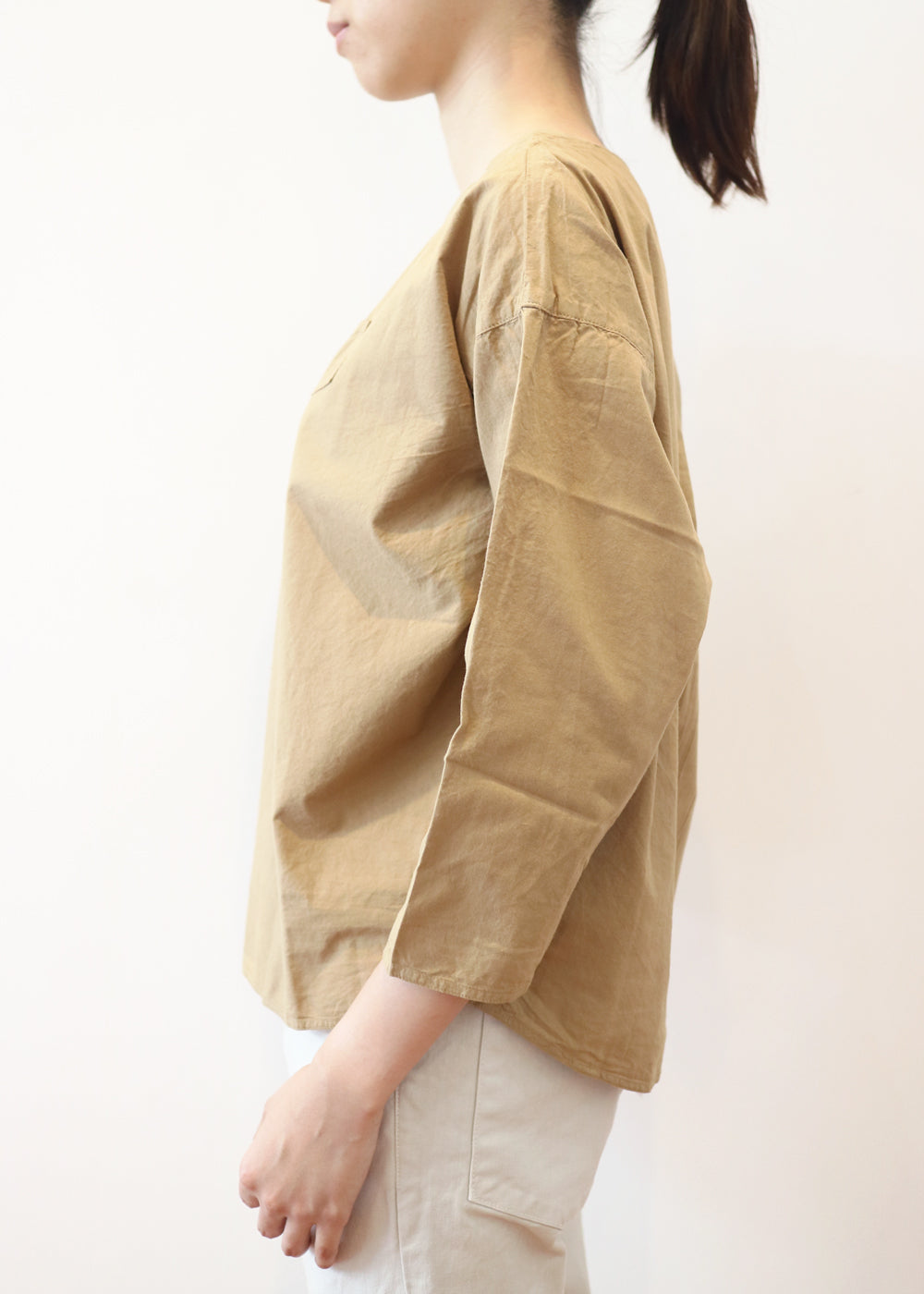 コットンクロス ボートネックP/O